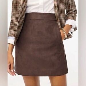 J. Crew Chocolate Brown Mini Suede Skirt